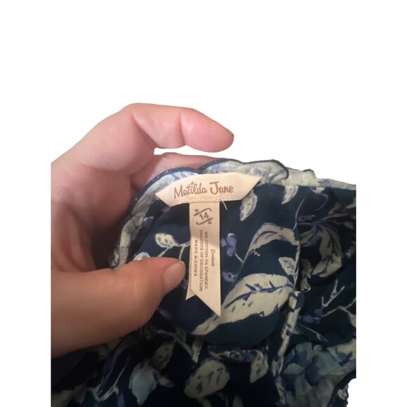 Matilda Jane Blue Floral Romper Girls Size 14 - Picture 3 of 4